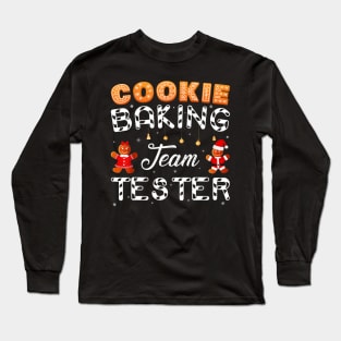 christmas cookie baking team tester2 Long Sleeve T-Shirt